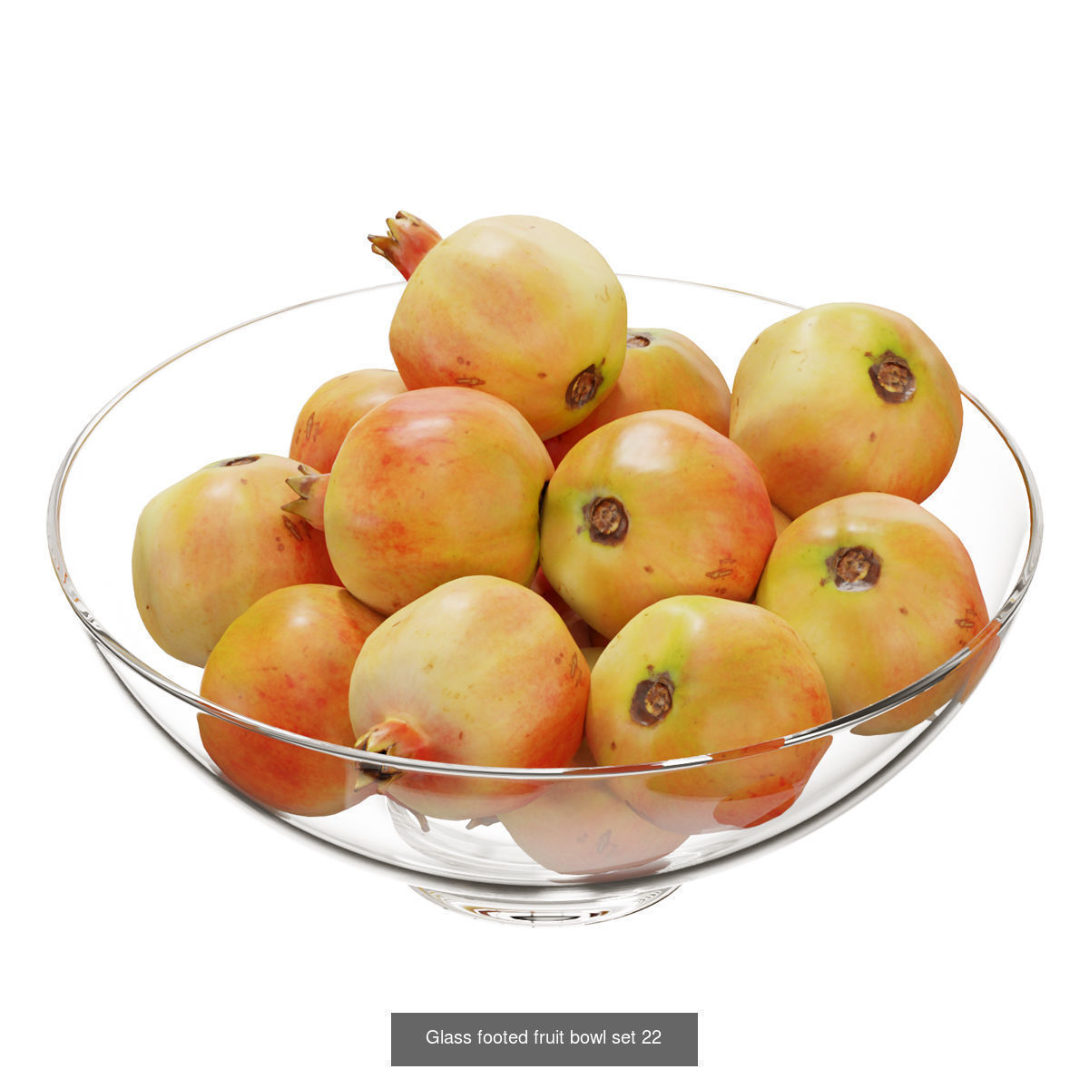 Glass footed fruit 3D Model Collection_24
