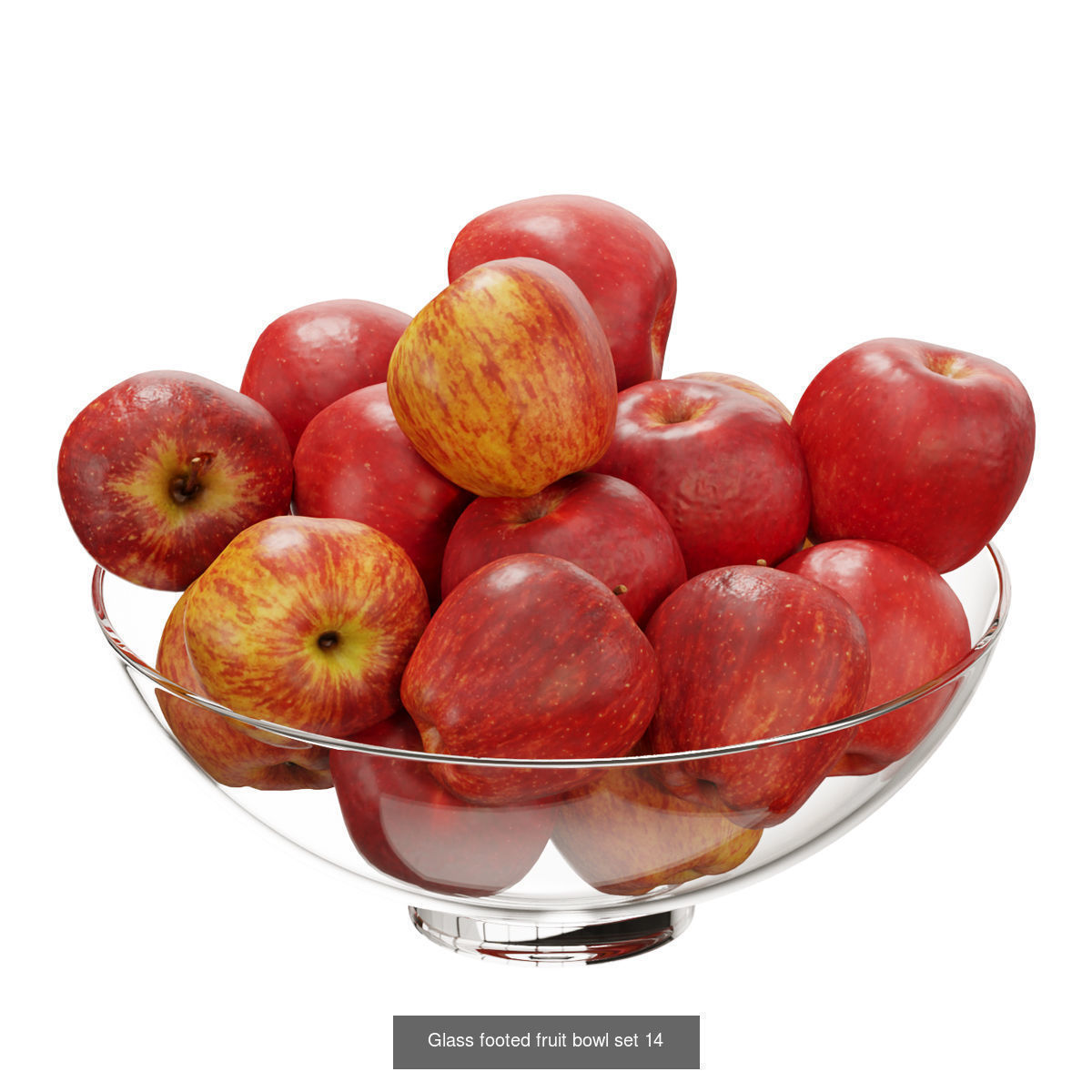 Glass footed fruit 3D Model Collection_16