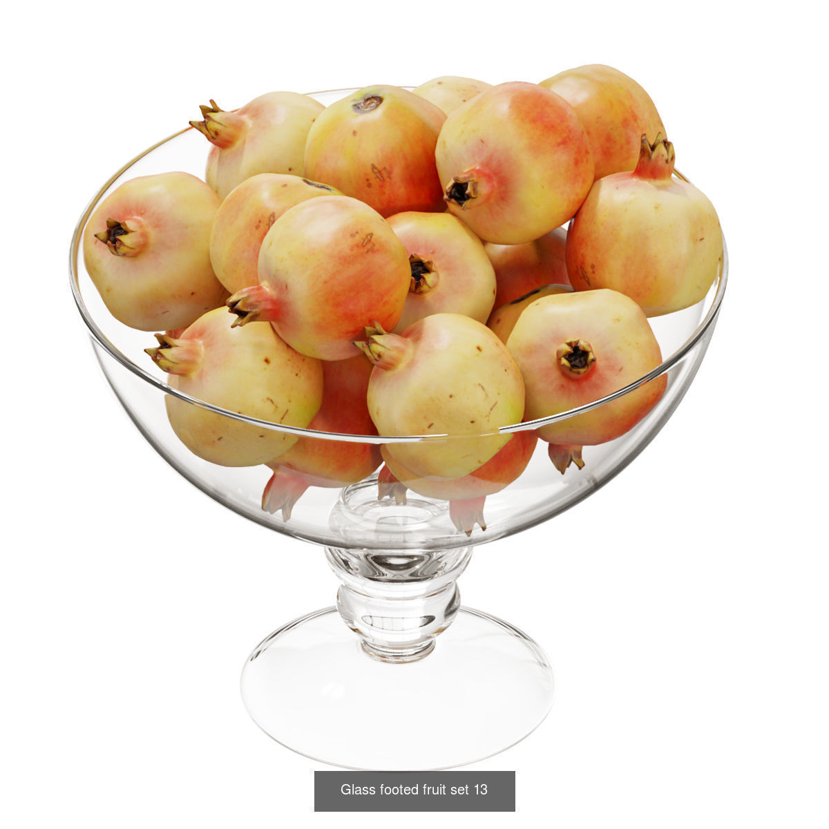 Glass footed fruit 3D Model Collection_15