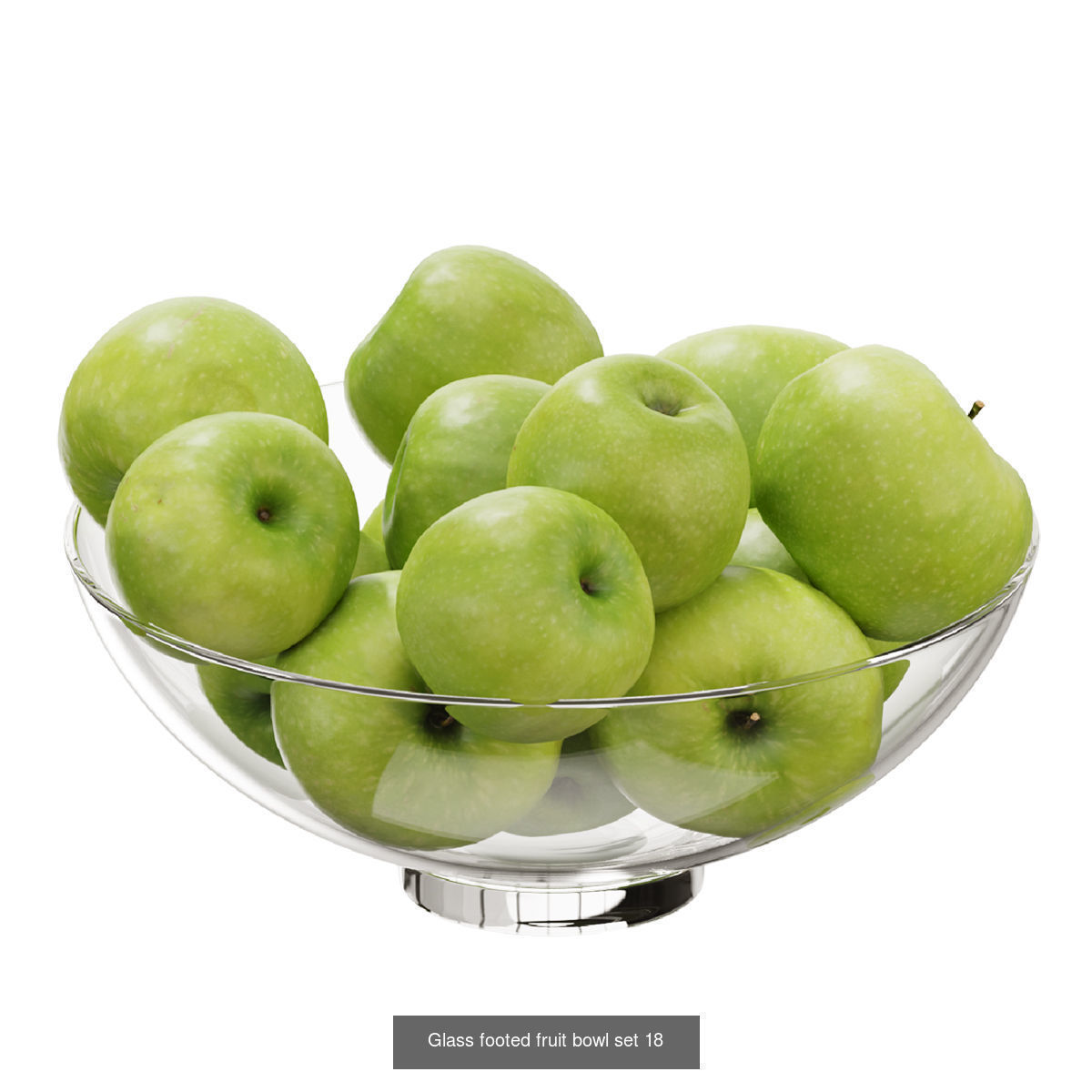 Glass footed fruit 3D Model Collection_20