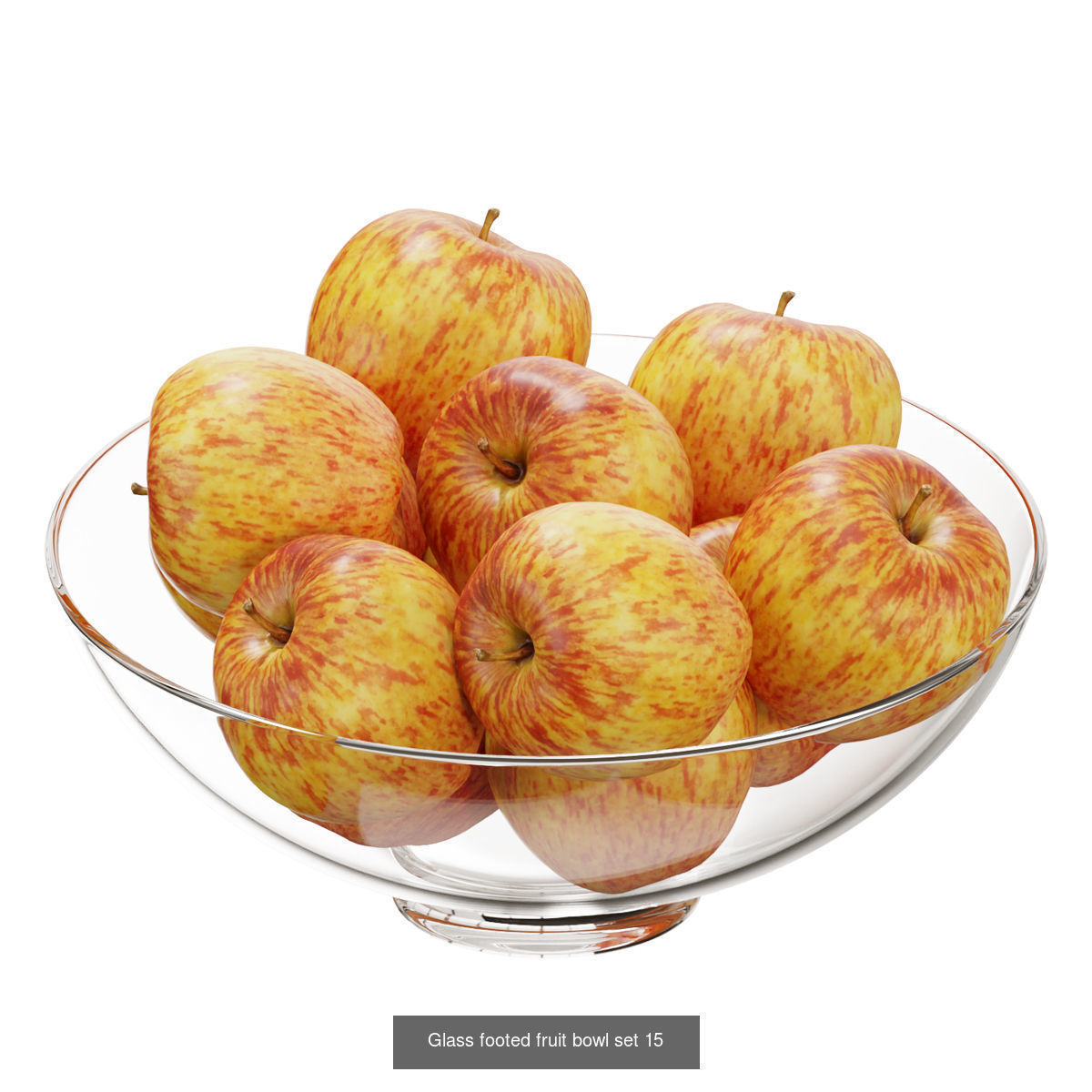 Glass footed fruit 3D Model Collection_17