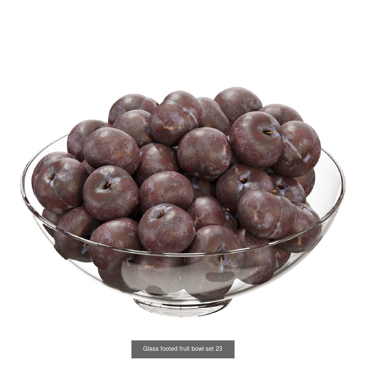 Glass footed fruit 3D Model Collection_25