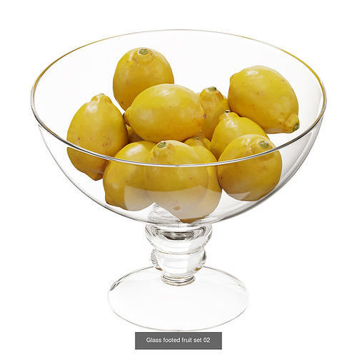 Glass footed fruit 3D Model Pack 5