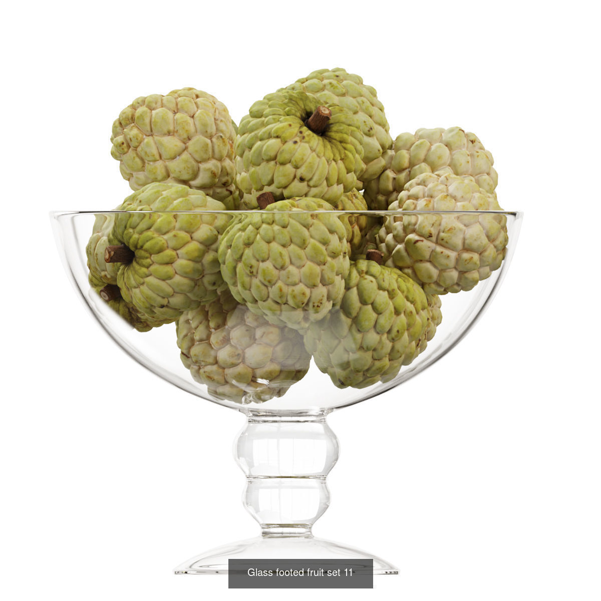 Glass footed fruit 3D Model Collection_13