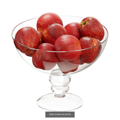 Glass footed fruit 3D Model Pack 7