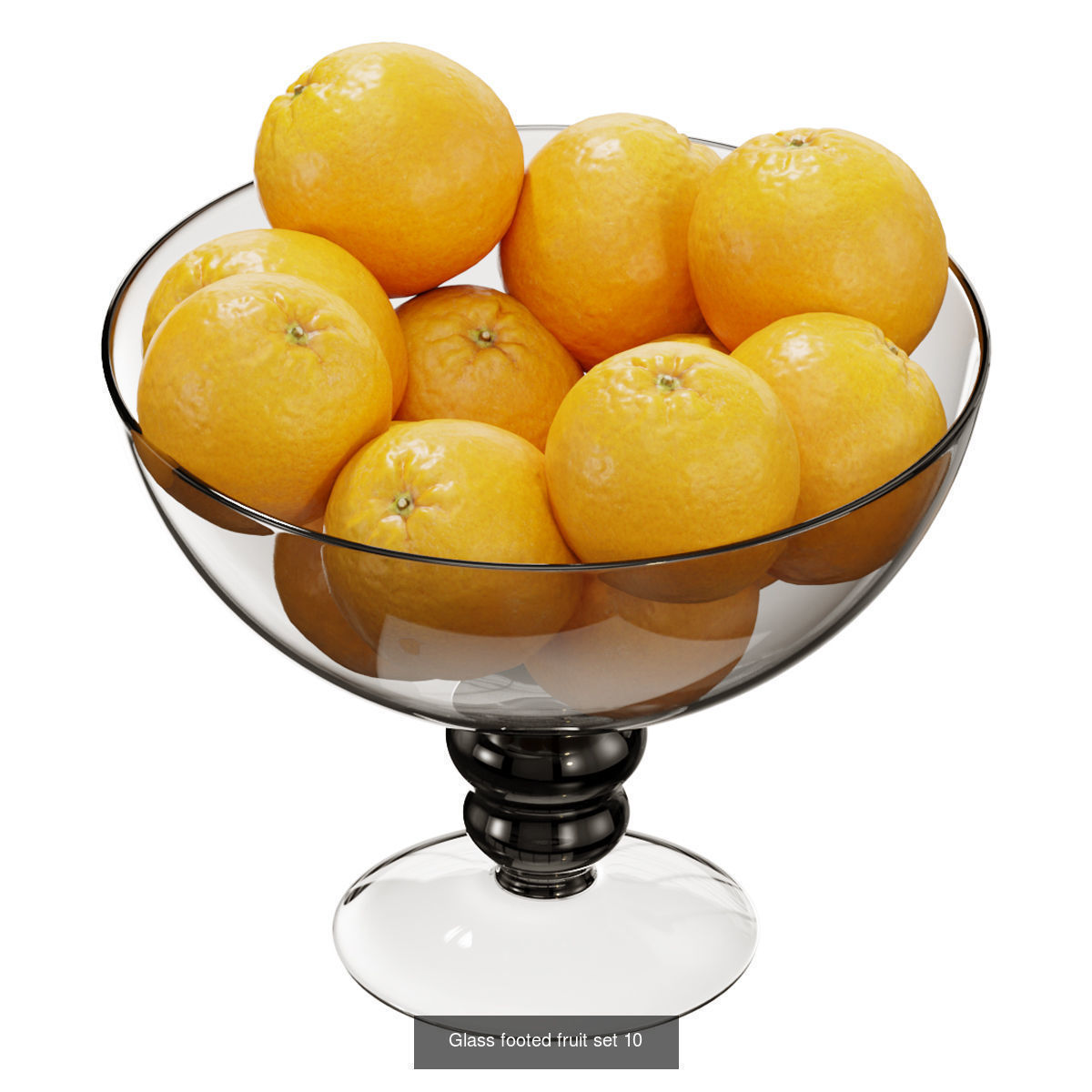 Glass footed fruit 3D Model Collection_12