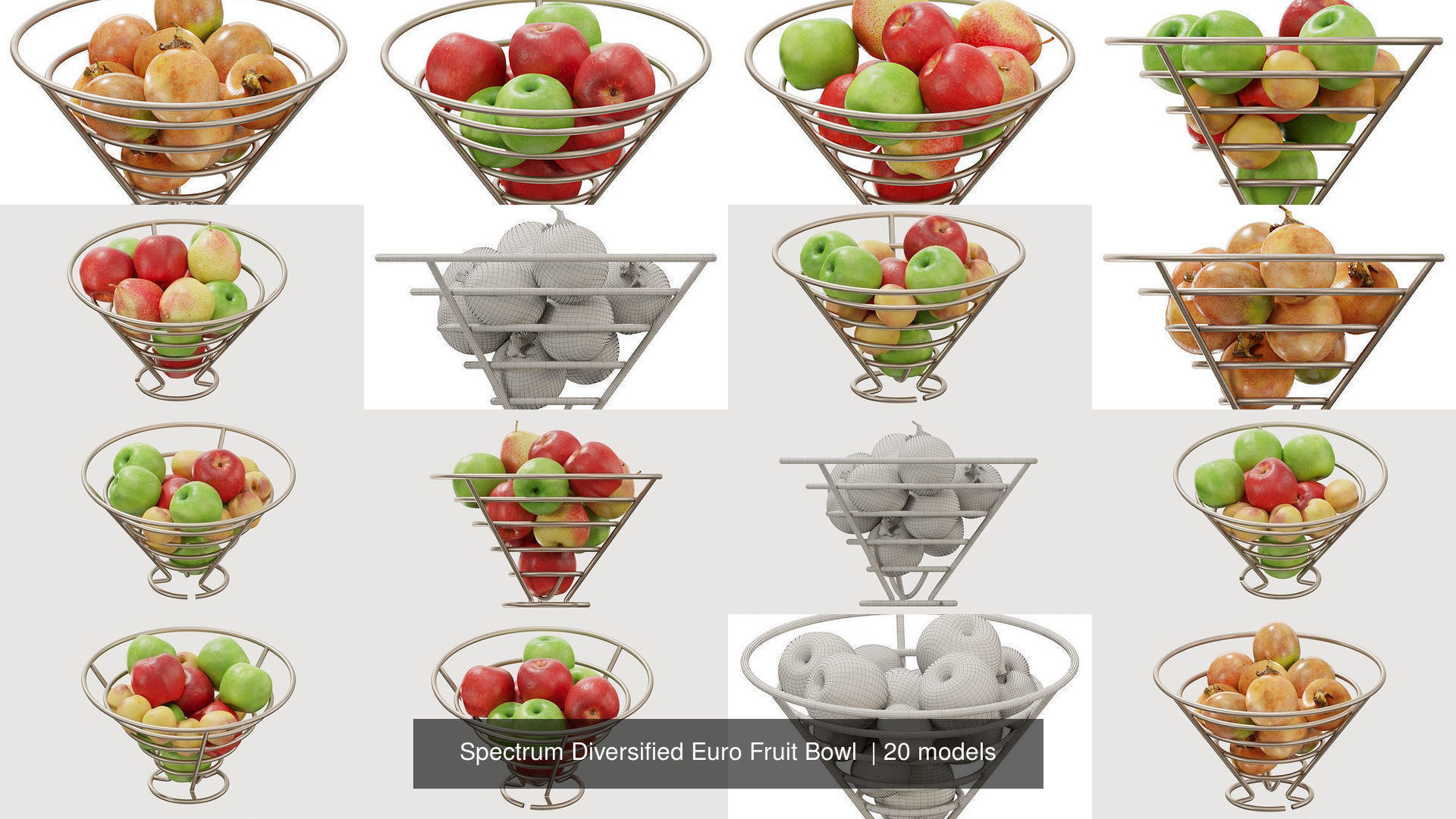 Spectrum Diversified Euro Fruit Bowl  3D Model Collection_2