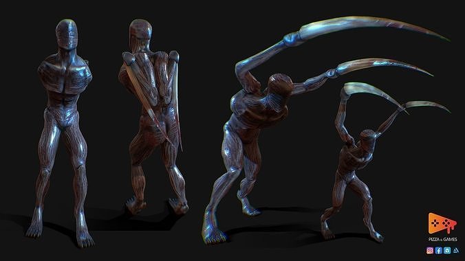 3D Demon - Horror Character - Animated Low-poly 3D model