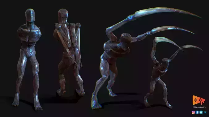 3D Demon - Horror Character - Animated Low-poly 3D model