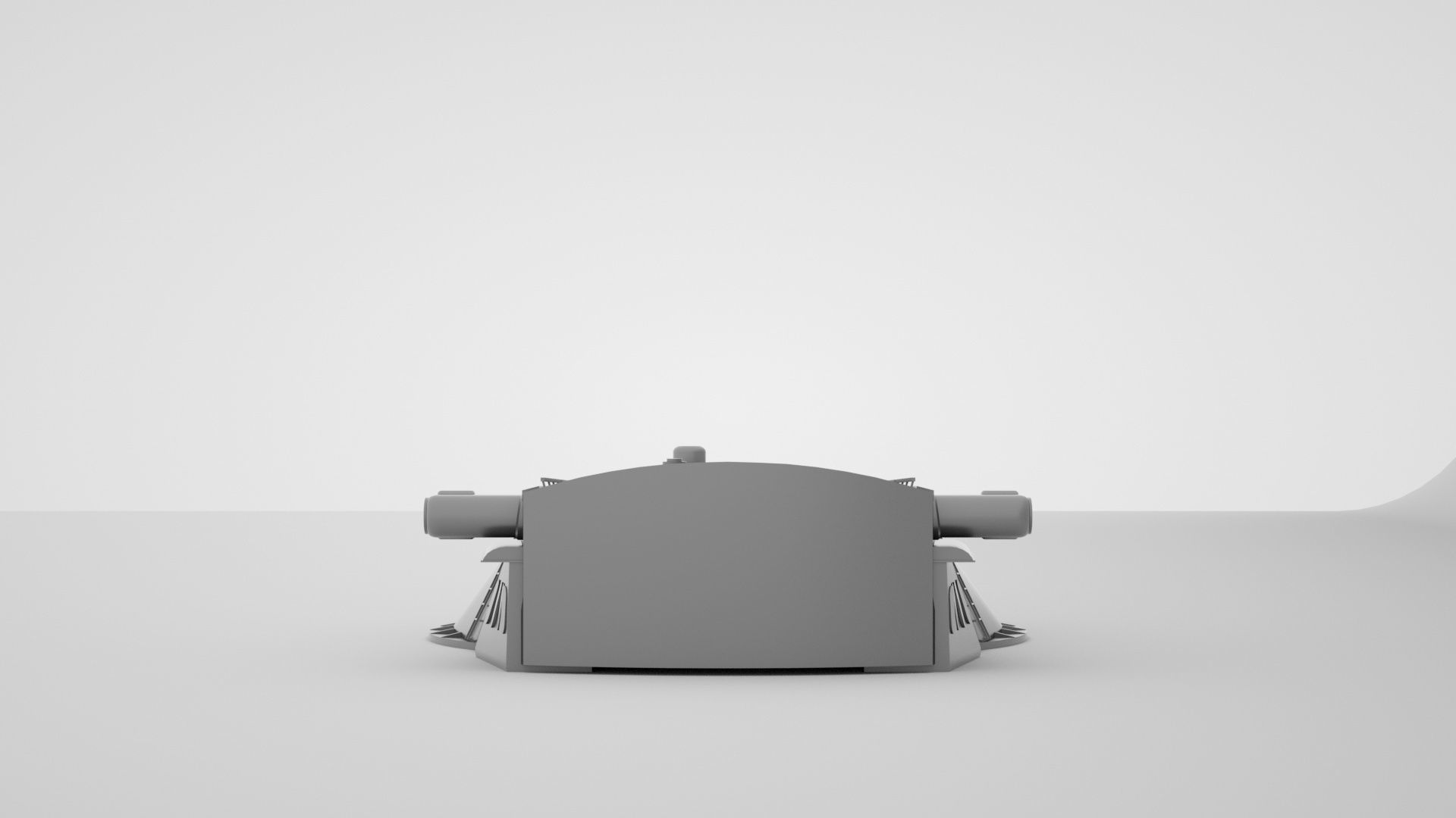 14 inch - 356mm 45 Mk8 Triple Turret Naval Gun USS Arizona 3D model_4