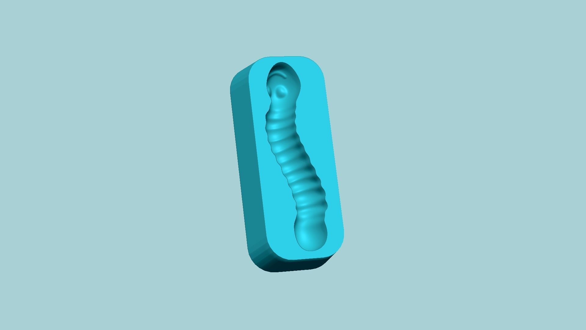 Jelly Candy Molding Snake - Gummy Mould 3D print model_4