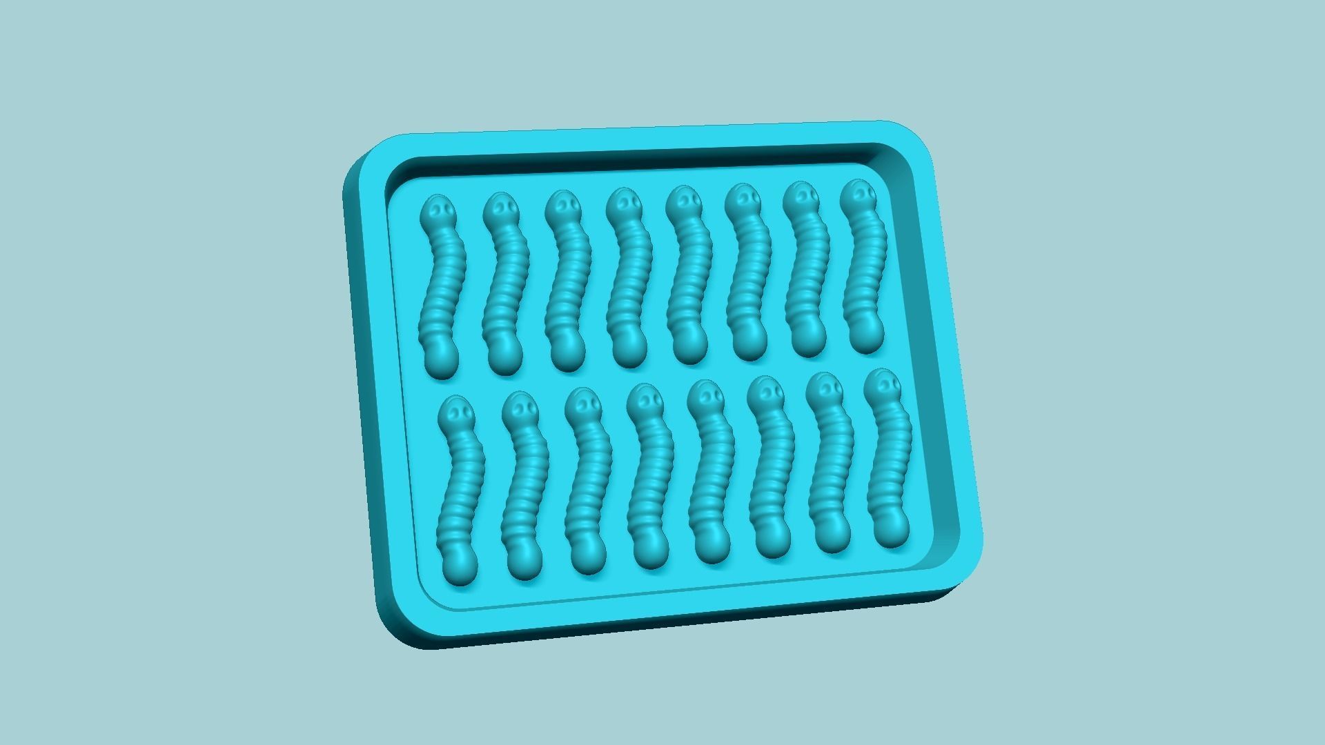 Jelly Candy Molding Snake - Gummy Mould 3D print model_7