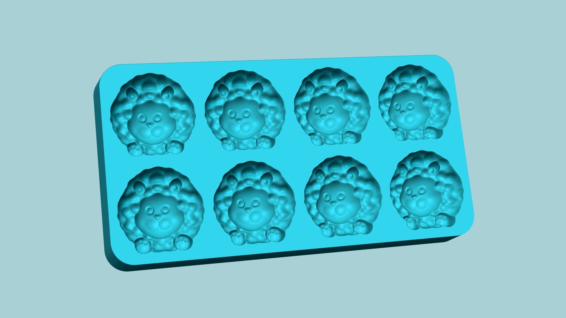 Jelly Candy Molding Sheep - Gummy Mould 3D print model_6