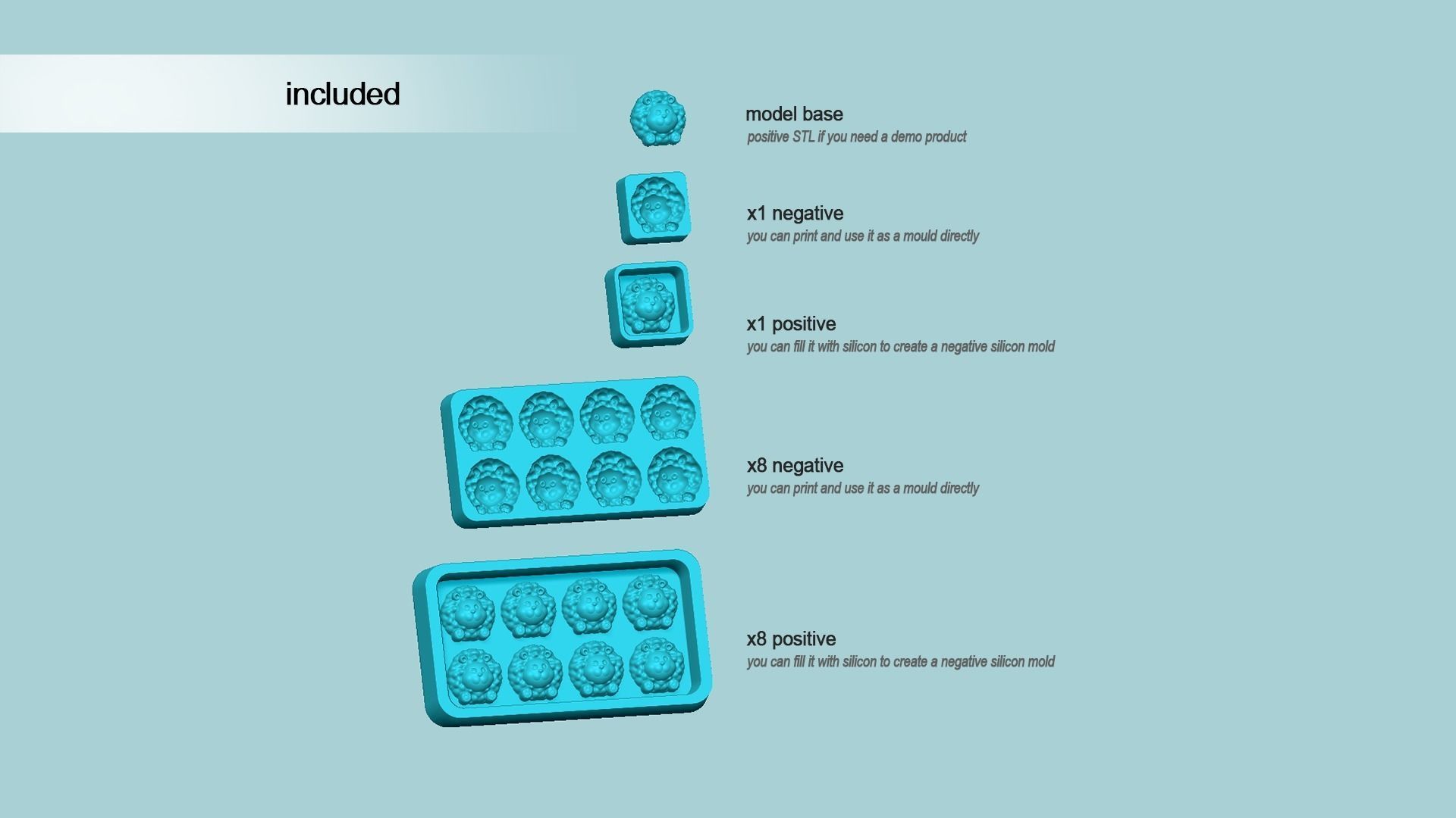 Jelly Candy Molding Sheep - Gummy Mould 3D print model_1