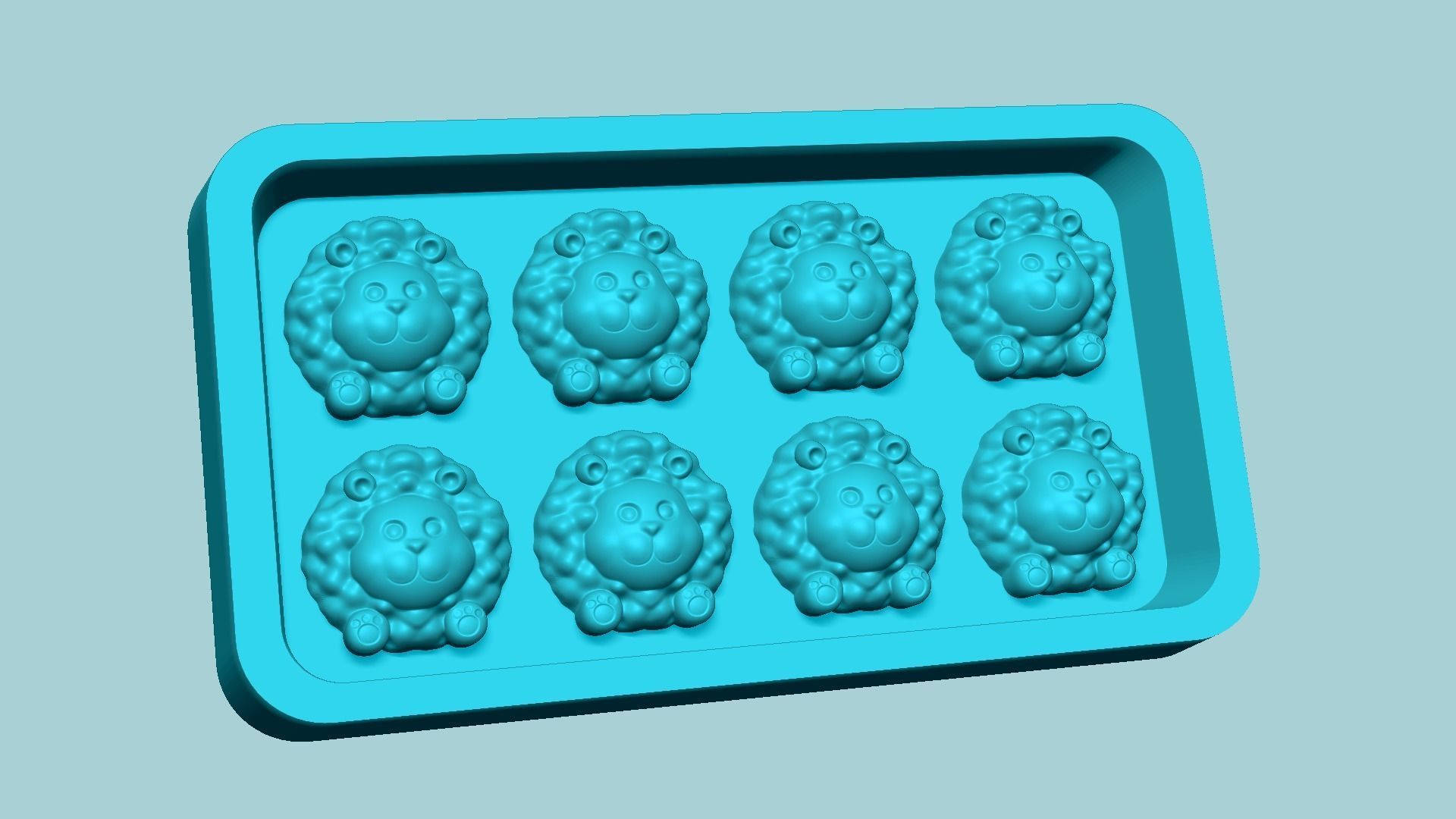 Jelly Candy Molding Sheep - Gummy Mould 3D print model_7