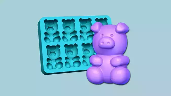 Jelly Candy Molding Pig - Gummy Mould