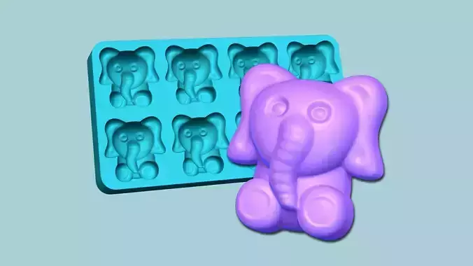 Jelly Candy Molding Elephant - Gummy Mould