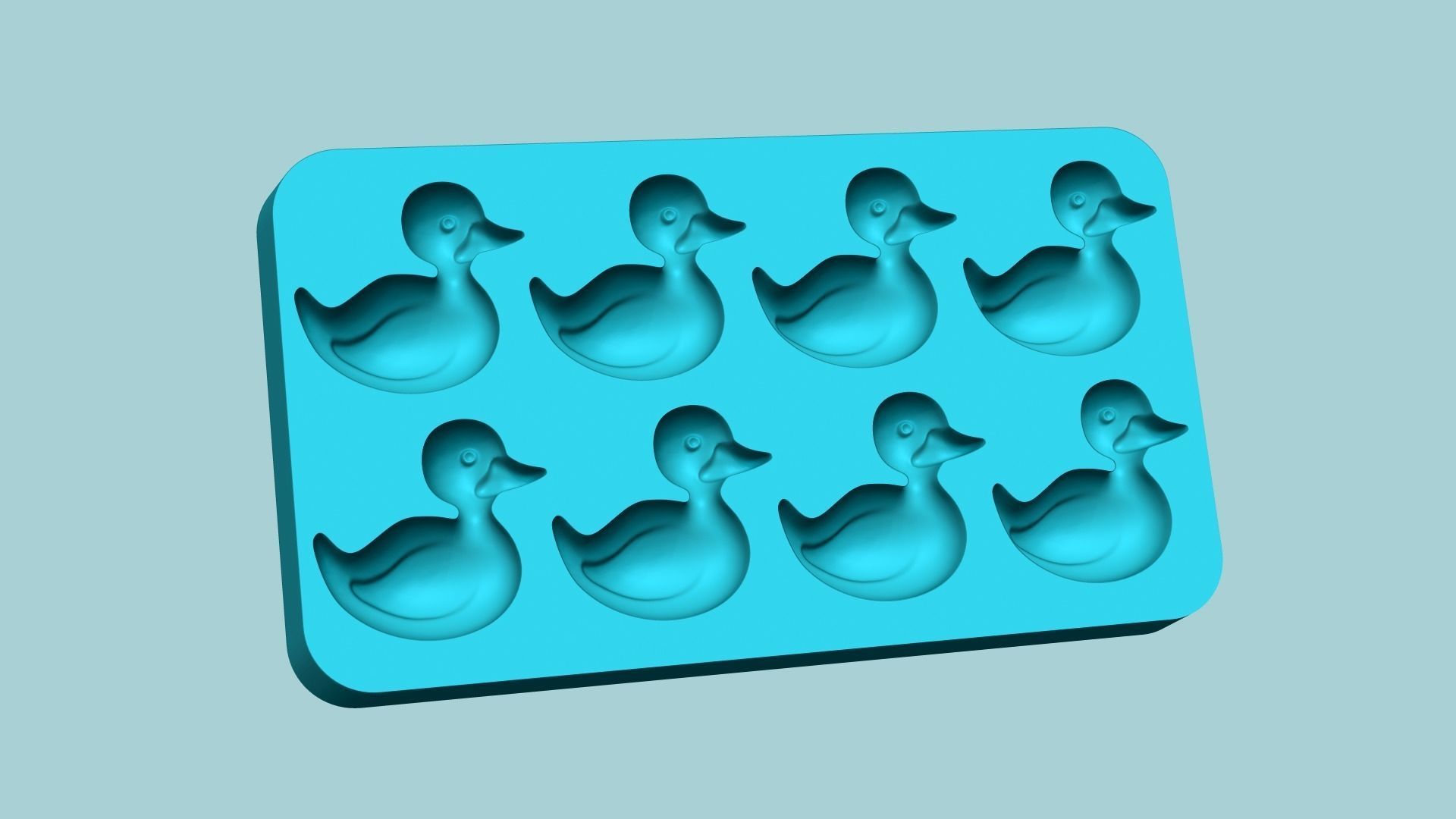 Jelly Candy Molding Duck - Gummy Mould 3D print model_6