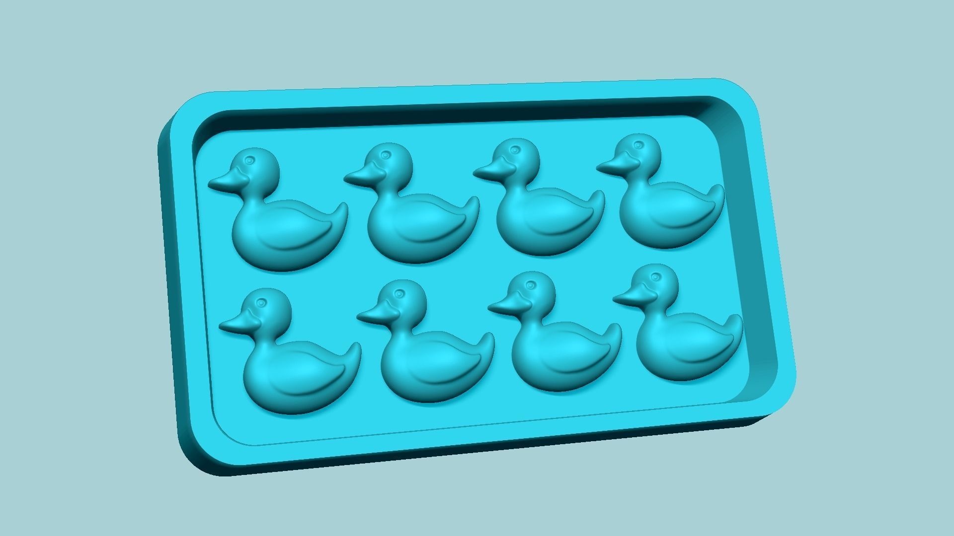 Jelly Candy Molding Duck - Gummy Mould 3D print model_7