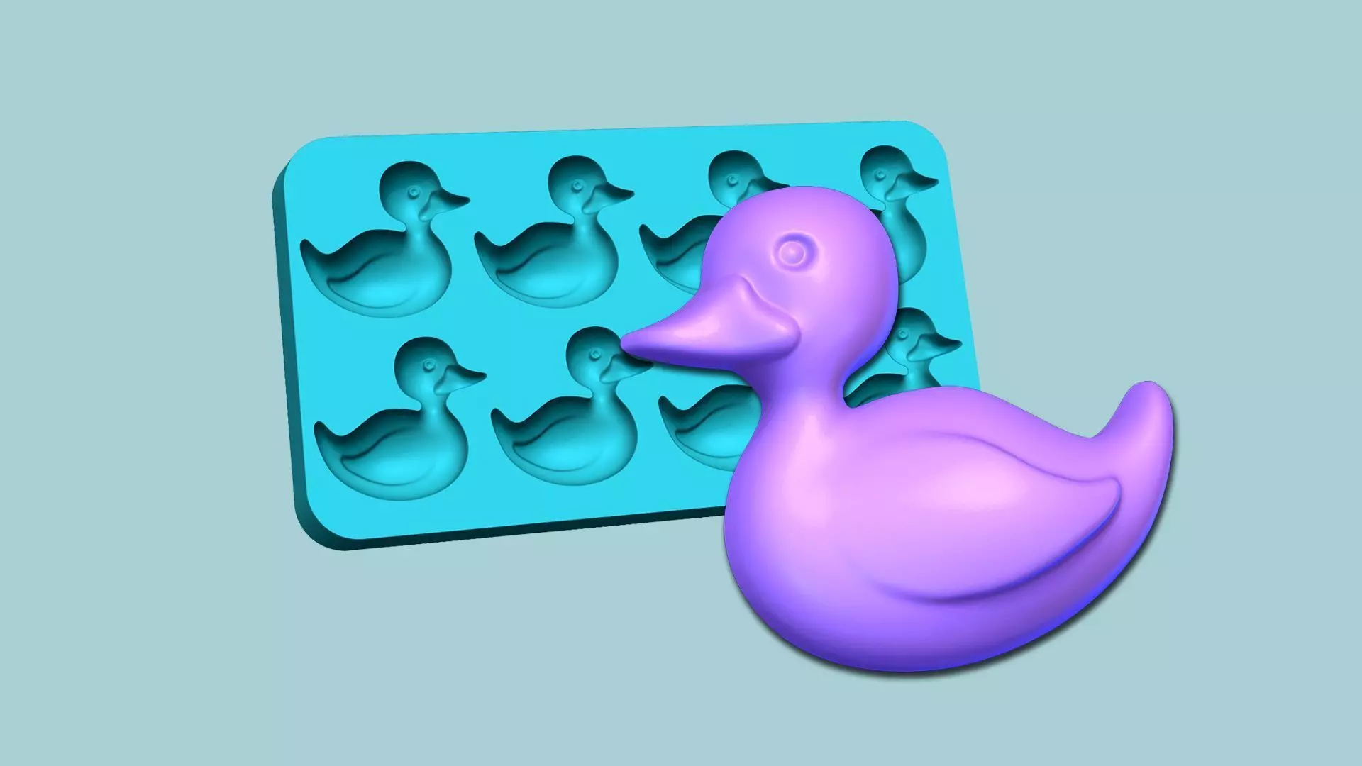 Jelly Candy Molding Duck - Gummy Mould 3D print model_0