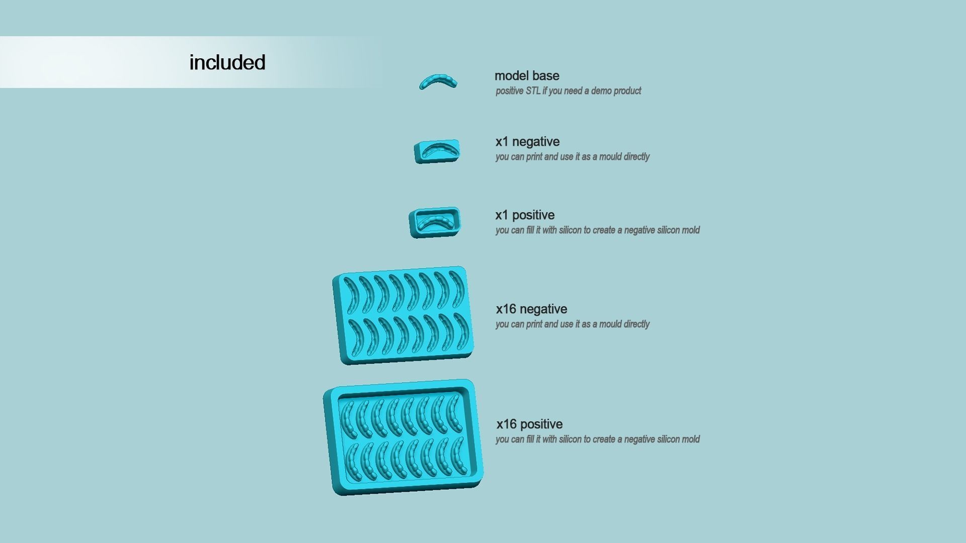Jelly Candy Molding Denture - Gummy Mould 3D print model_1