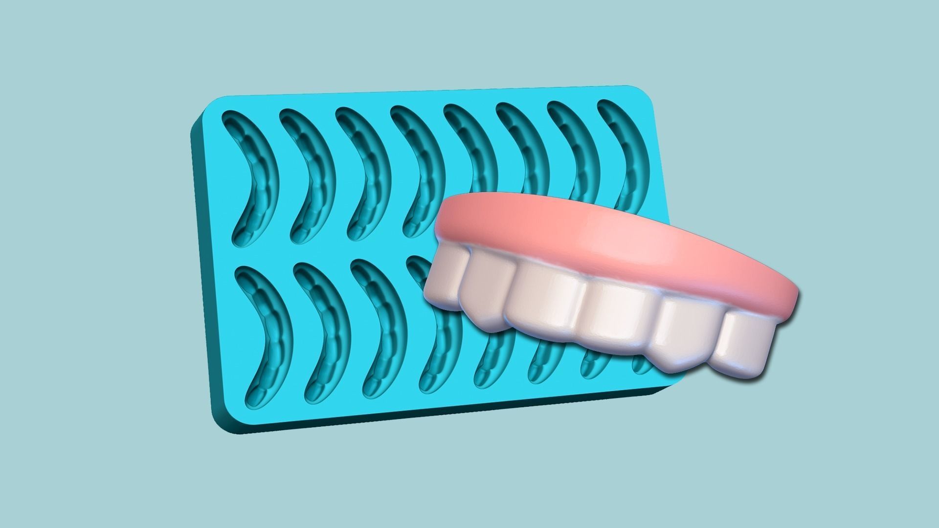 Jelly Candy Molding Denture Gummy Mould 3D model 3D printable CGTrader