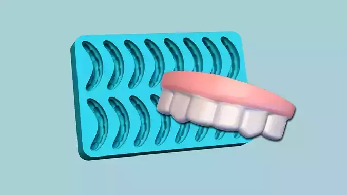 Jelly Candy Molding Denture - Gummy Mould 3D print model Jelly Candy Molding Denture - Gummy Mould 3D print model