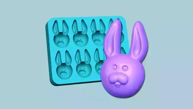Jelly Candy Molding Bunny - Gummy Mould 3D print model