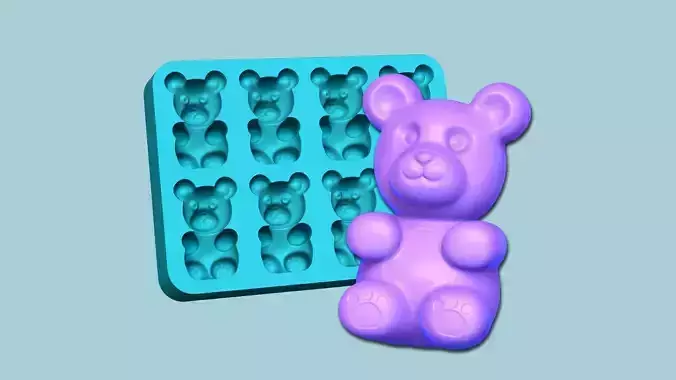 Jelly Candy Molding Bear - Gummy Mould 3D print model