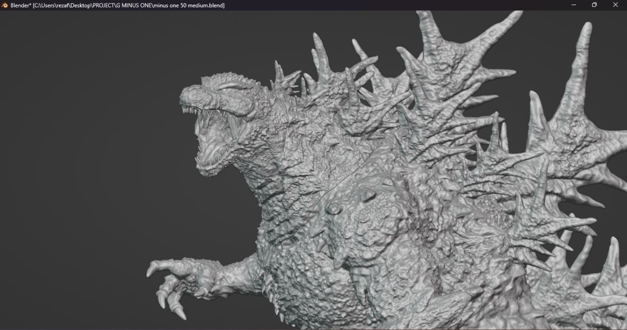 Godzila minus one  3D print model_3