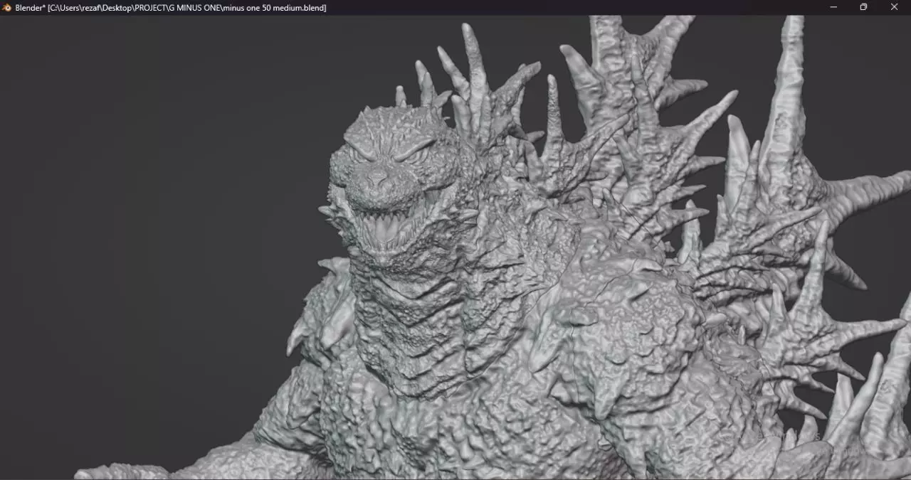Godzila minus one  3D print model_0