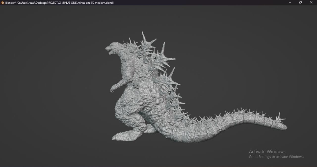 Godzila minus one  3D print model_2