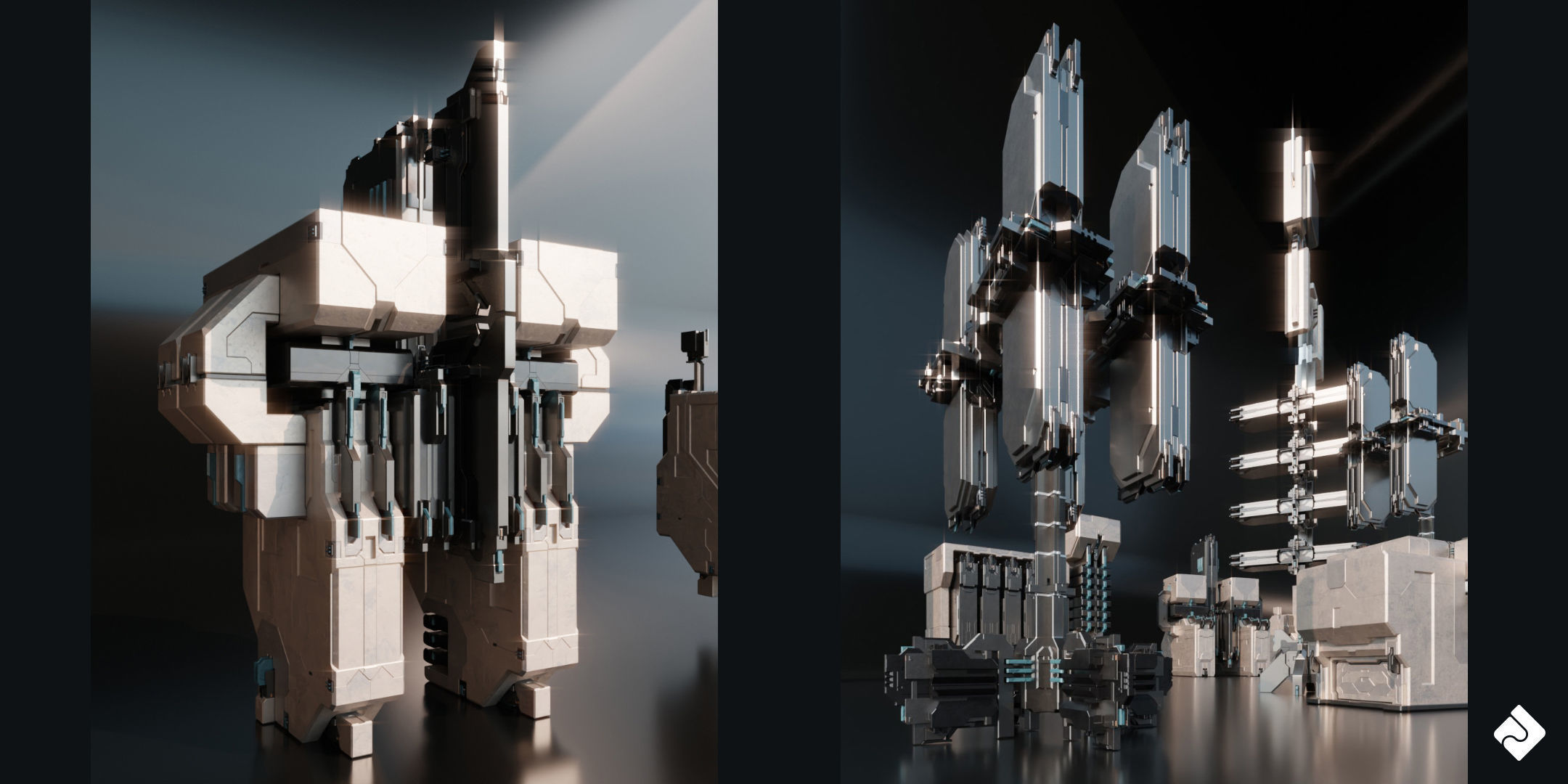 Space Base - Sci Fi Building Assets Blender 3D Kitbash Pack 3D model_12