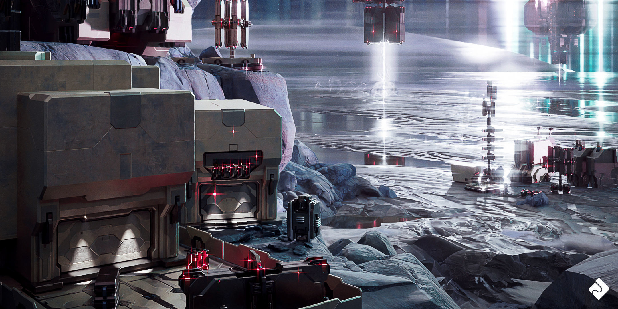 Space Base - Sci Fi Building Assets Blender 3D Kitbash Pack 3D model_1