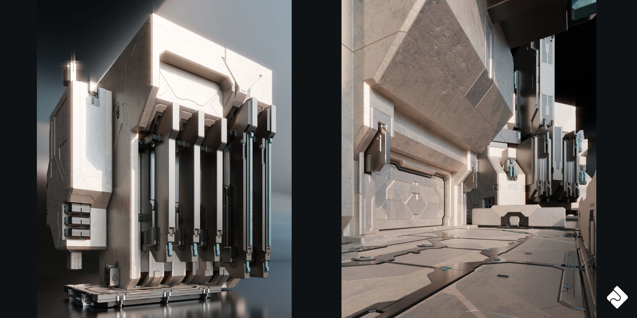 Space Base - Sci Fi Building Assets Blender 3D Kitbash Pack 3D model_8