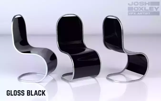 Modern S-Chair - 8 Texture Variations
