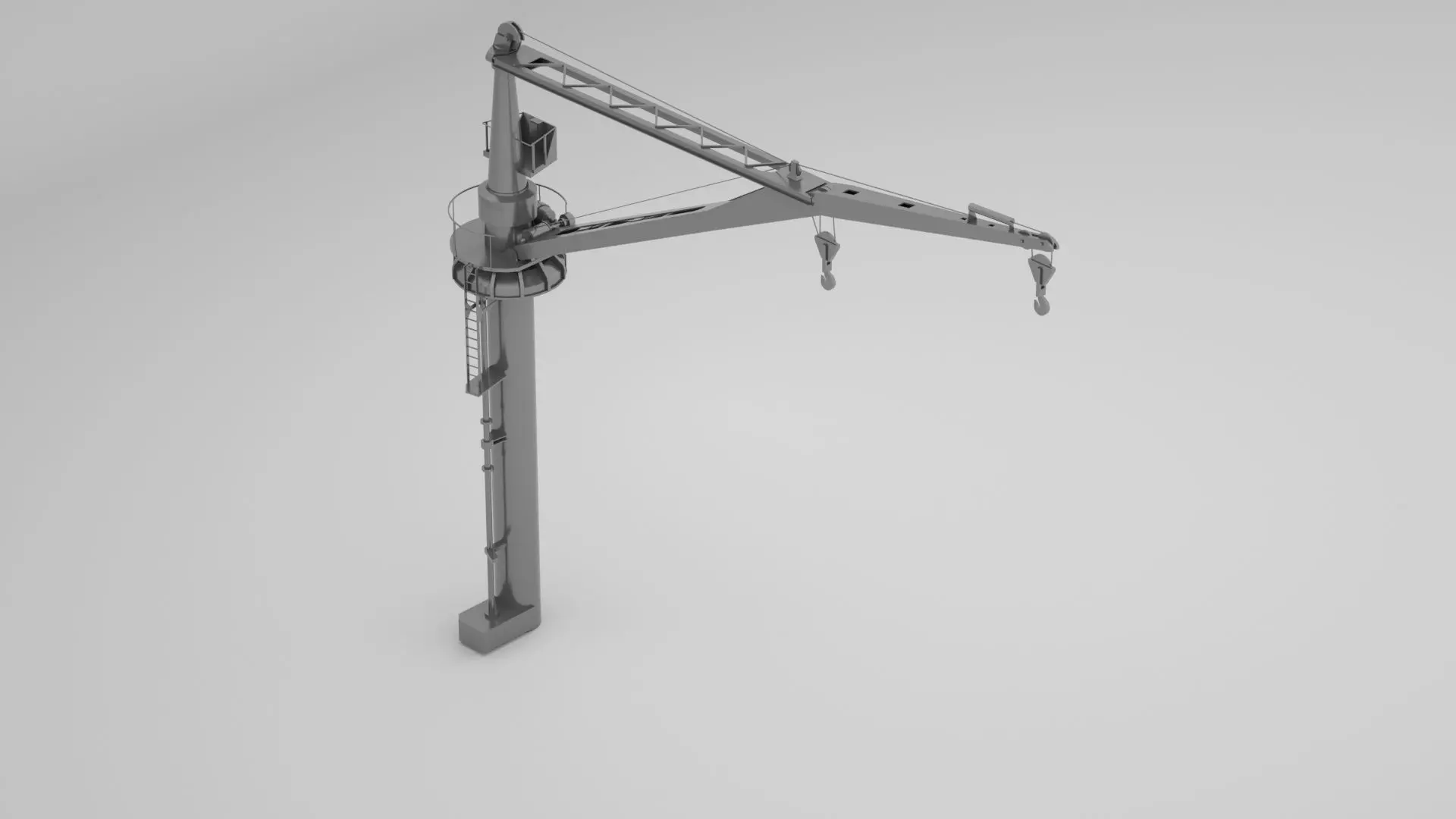 Naval Winch Crane - World War 2 Warship 3D model