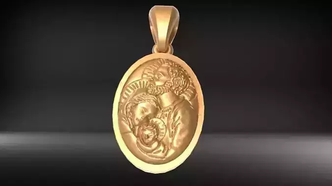 Holy Family Jesus Christ Christian Pendant Jewelry necklace