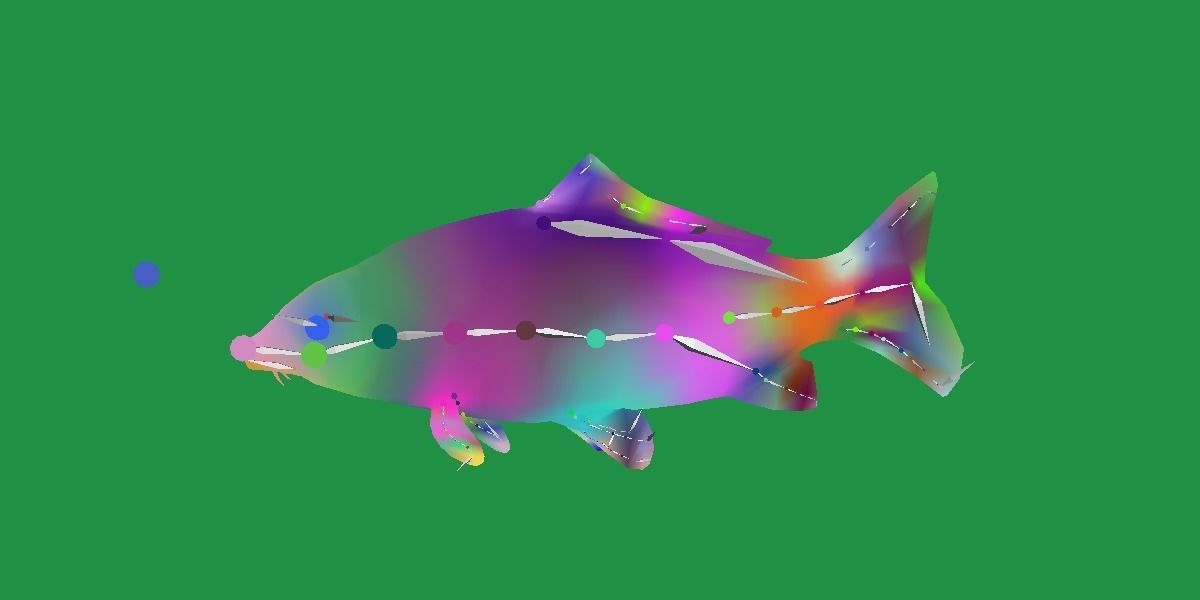 Common Eurasian Carp Fish Low-poly 3D model_26