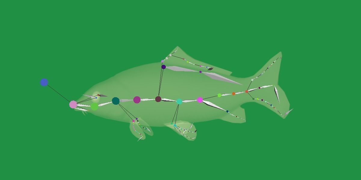 Common Eurasian Carp Fish Low-poly 3D model_25