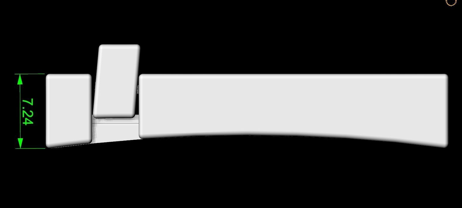 cuban link wide heavy bracelet lock Solid Thick Clasp Hip Hop 3D print model_6