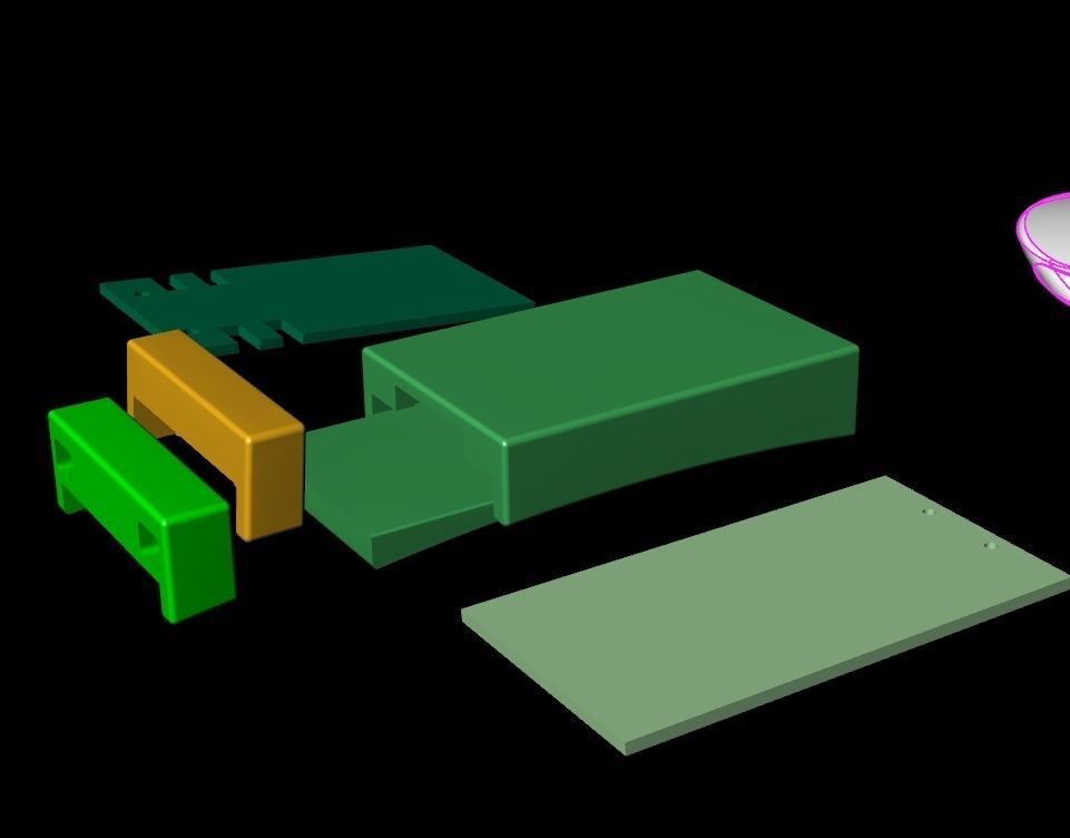 cuban link wide heavy bracelet lock Solid Thick Clasp Hip Hop 3D print model_4