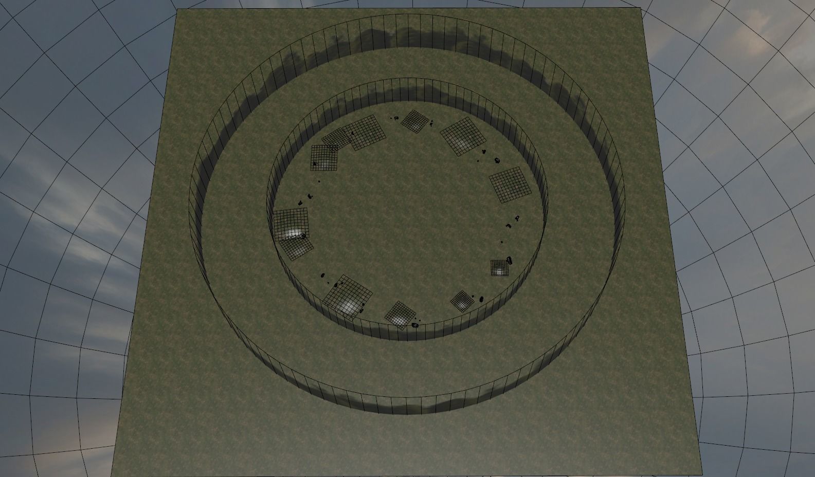 Trees Background Low-poly 3D model_9