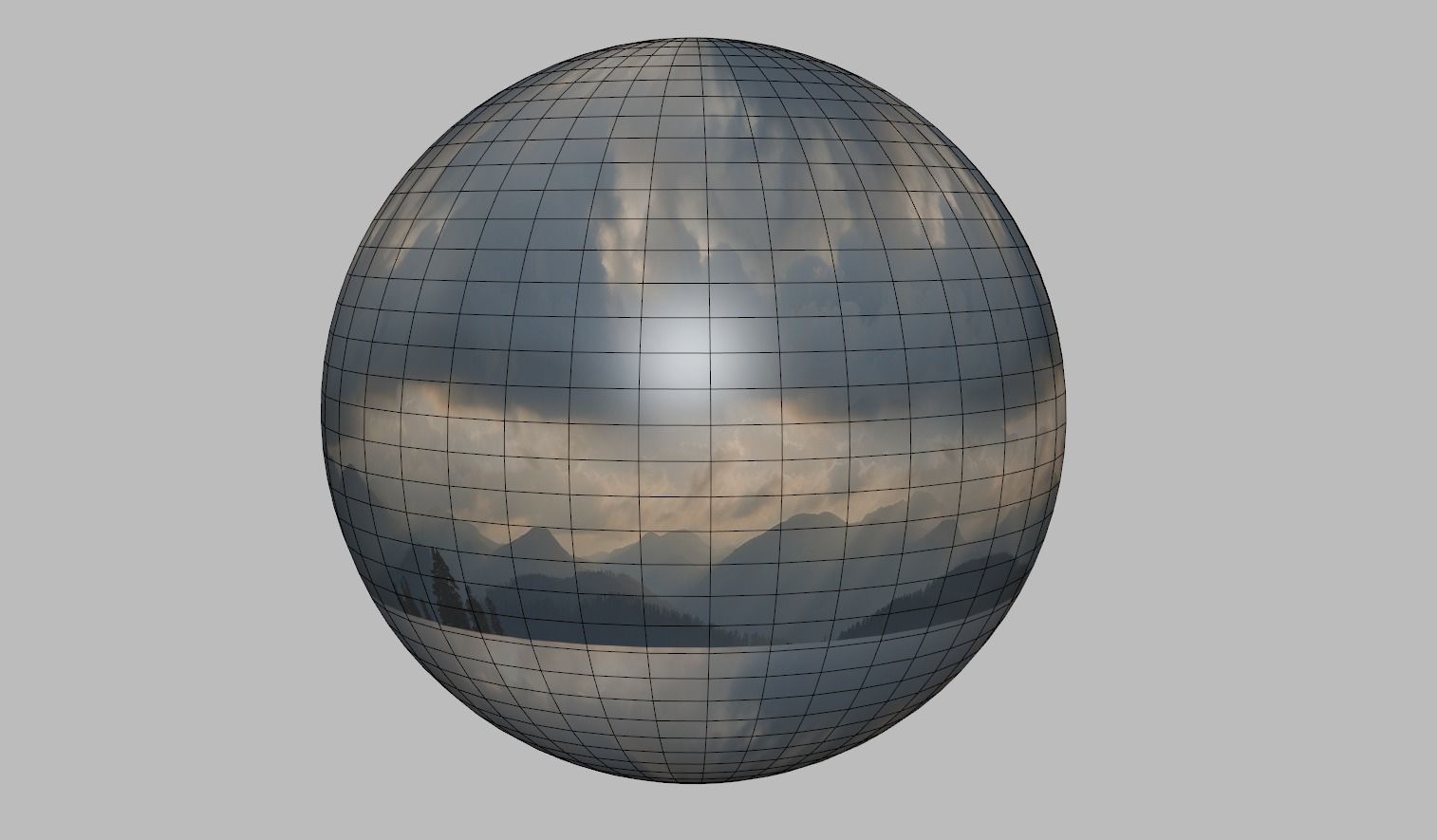 Trees Background Low-poly 3D model_7