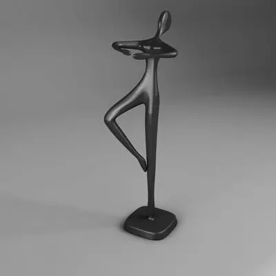 Bailarina sculpture Low-poly 3D model