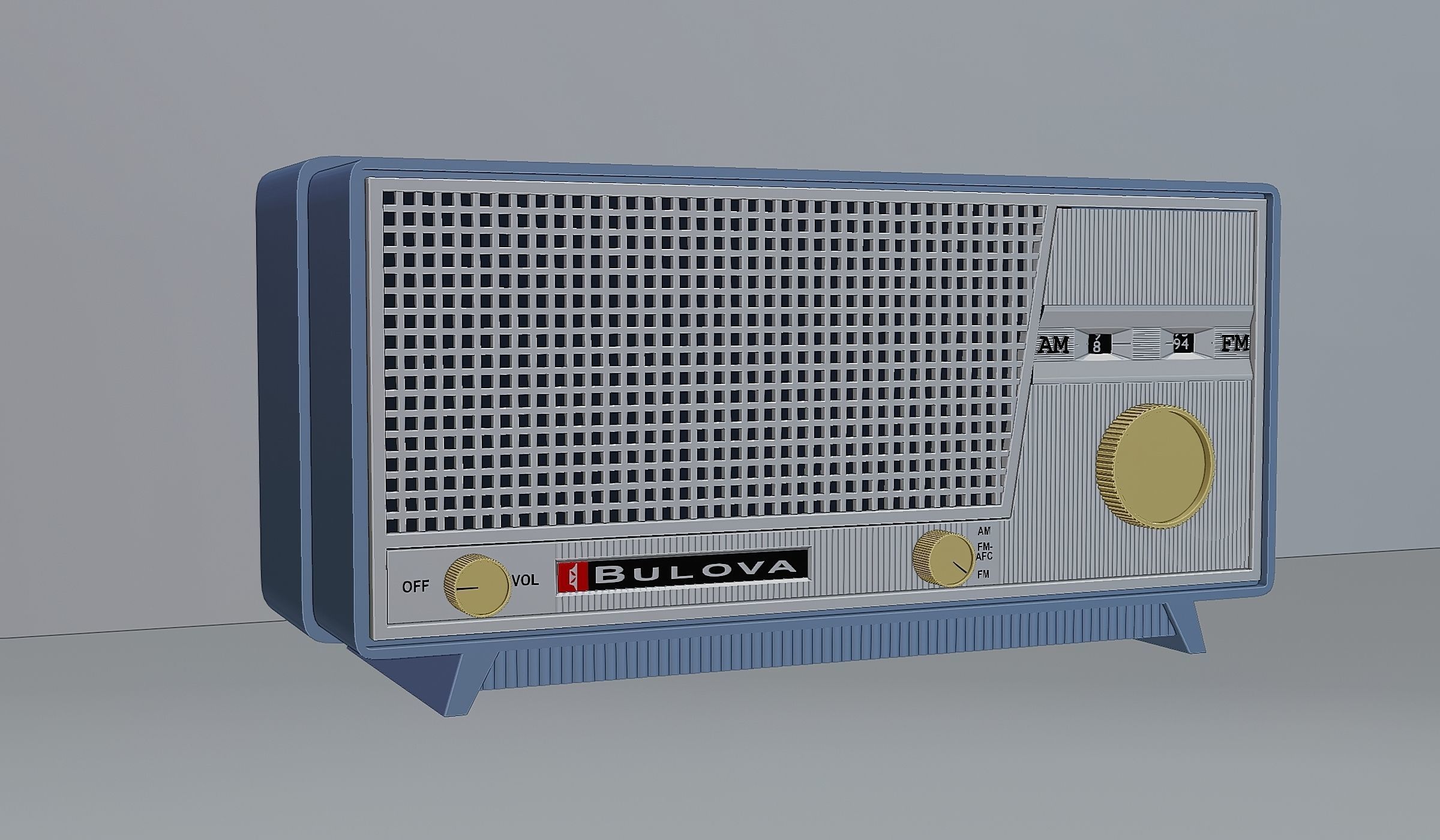 Rare Vacuum Tube Radio 3D model_5
