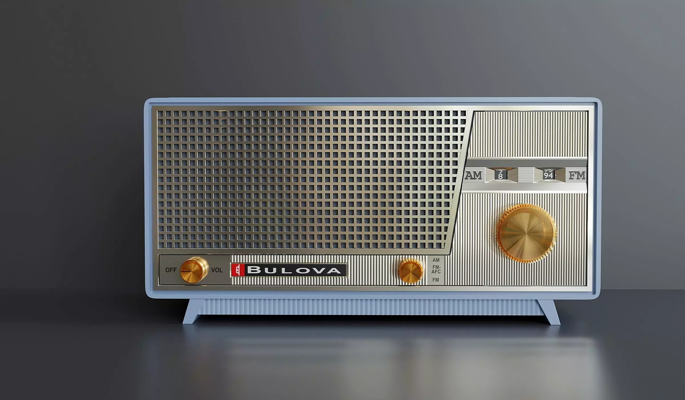 Rare Vacuum Tube Radio 3D model_0