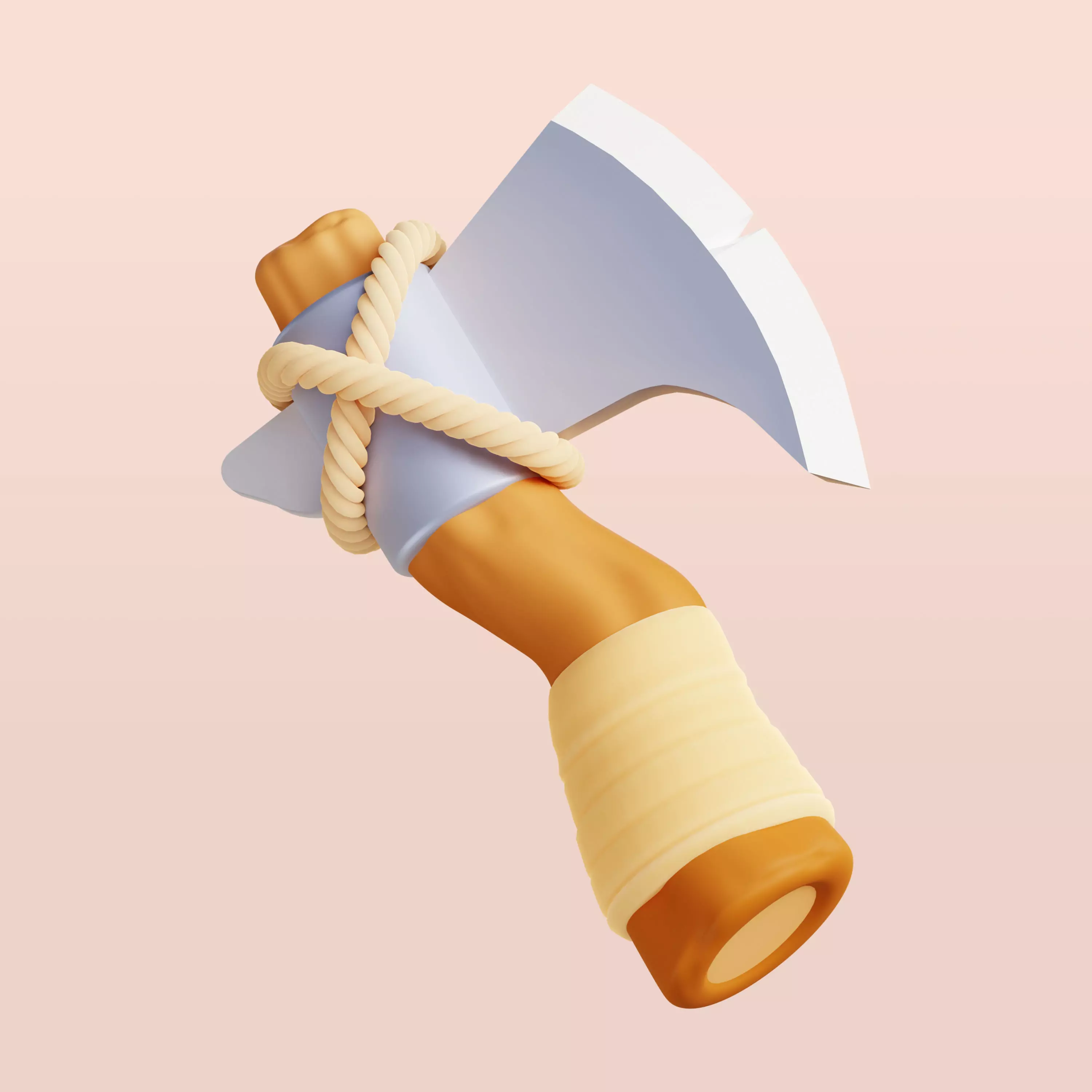 Axe 3d icon Low-poly 3D model_0