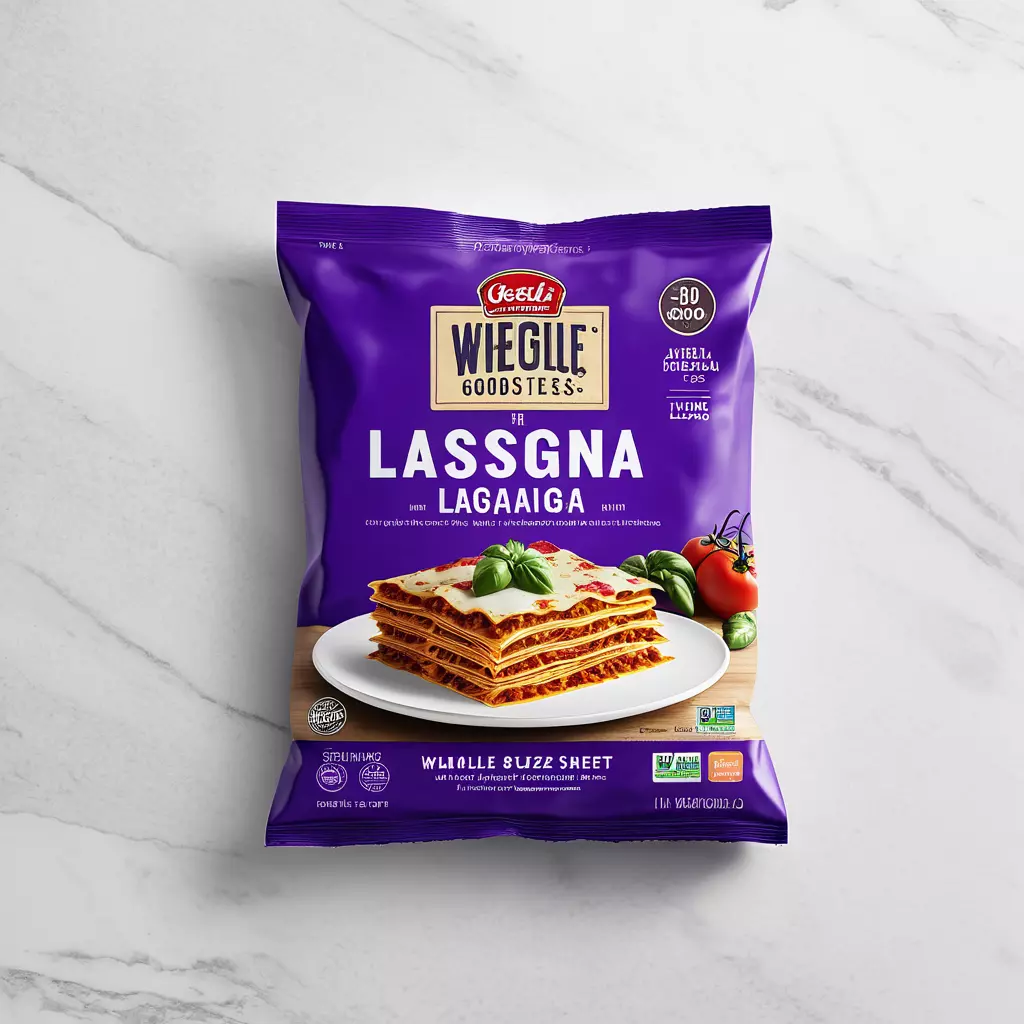 Wholegrain Lasagna Sheets Low-poly 3D model_0