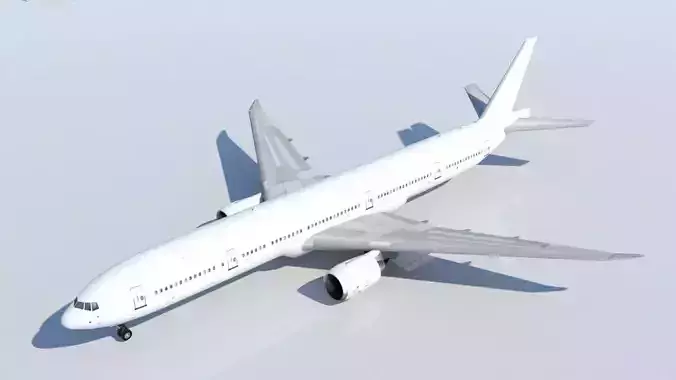 B777-300LR static Low-poly 3D model